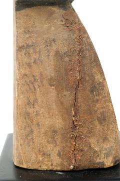 African Guinea Late 20th Century Carved Wood Baga Rearing Snake on Metal Stand - 4667406