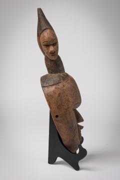 African Guinea Late 20th Century Hand Carved Baga Handheld Mask - 4409285