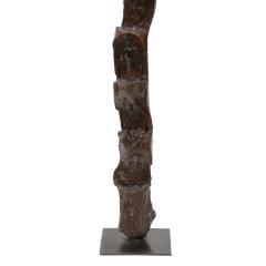 African Hand Carved Wooden Ladder Sculpture 20th Century - 2570823