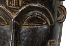 African Ivory Coast 20th Century Carved Wood Baule Male Face Mask - 4667417
