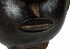 African Ivory Coast 20th Century Carved Wood Baule Male Face Mask - 4667419