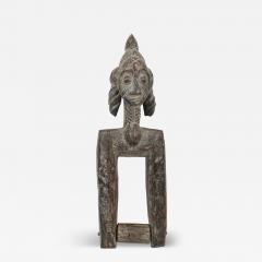African Ivory Coast 20th Century Carved Wood Baule Male Heddle Pulley - 4412535