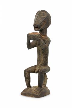 African Ivory Coast 20th Century Carved Wood Baule Mbra Monkey Figure - 4660440
