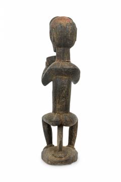 African Ivory Coast 20th Century Carved Wood Baule Mbra Monkey Figure - 4660443