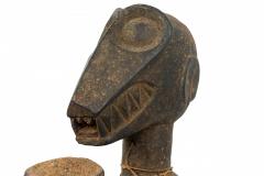 African Ivory Coast 20th Century Carved Wood Baule Mbra Monkey Figure - 4660445