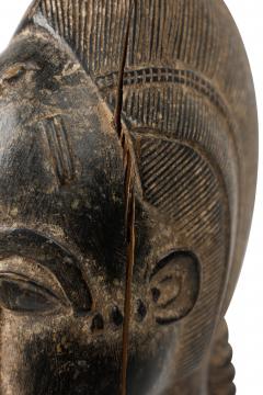 African Ivory Coast 20th Century Carved Wood Baule Seated Female Spirit Spouse  - 4657922