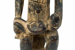 African Ivory Coast 20th Century Carved Wood Baule Seated Female Spirit Spouse  - 4661535
