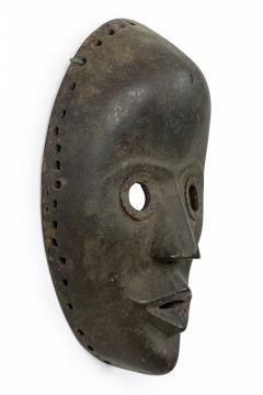 African Ivory Coast 20th Century Carved Wood Dan Face Mask Wall Plaque - 4668953