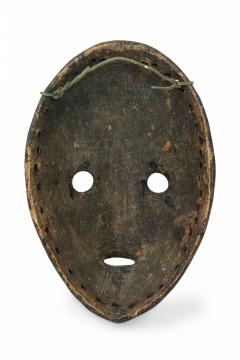 African Ivory Coast 20th Century Carved Wood Dan Face Mask Wall Plaque - 4668957