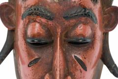 African Ivory Coast Contemporary Carved Painted Wood Guro Mask - 4671167