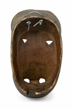 African Ivory Coast Late 20th Century Carved Wood Ngere Monkey Mask - 4666972