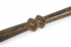 African Ivory Coast Mid 20th Century Hand Carved Wooden Baule Ladle - 4668894