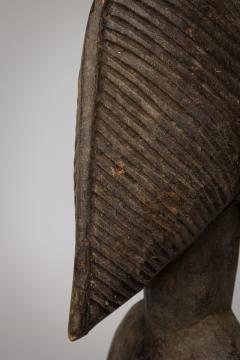 African Ivory Coast Wooden Figure of Male with Bowl - 4668702