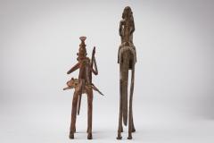 African Mali 20th Century Bronze Dogon Mali pair Horse Rider Figures - 4669405