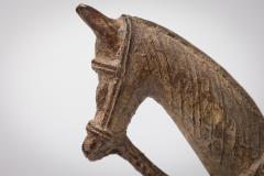 African Mali 20th Century Bronze Dogon Mali pair Horse Rider Figures - 4669409