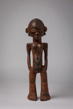 African Mali Mid 20th Century Luba Female Standing Fertility Figure - 4665273