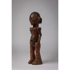 African Mali Mid 20th Century Luba Female Standing Fertility Figure - 4694561