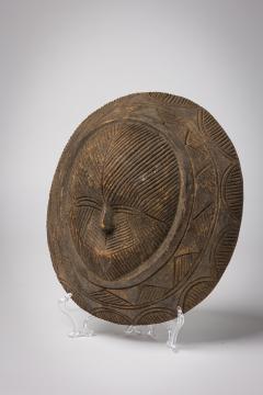 African Nigeria 20th Century Hand Carved Eket Round Mask - 4671135