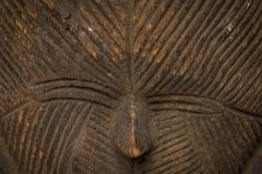 African Nigeria 20th Century Hand Carved Eket Round Mask - 4671142