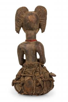 African Nigeria 20th Century Hand Carved Female Ibibio Figure - 4409254