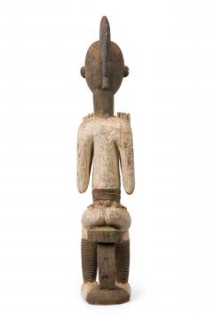 African Nigeria Carved Painted Wood Igbo Female Village Guardian Figure - 4409153