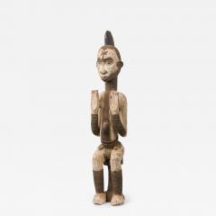 African Nigeria Carved Painted Wood Igbo Female Village Guardian Figure - 4412546