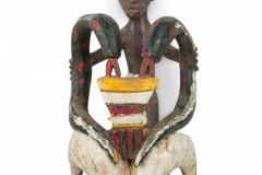 African Sierra Leone Contemporary Carved Painted Wood Temne Headcrest Mask - 4666979