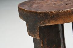 African Solid Wood Stool Africa ca 1950s - 2096455