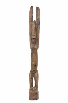 African Tanzania 20th Century Carved Wood Makonde Female Figure - 4670618
