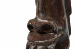 African Tanzania Contemporary Carved Wood Makonde Fearsome Demon Head - 4672232