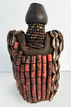 African Yoruba Cowrie Shell Beaded Fertility Doll 20th Century - 4097069