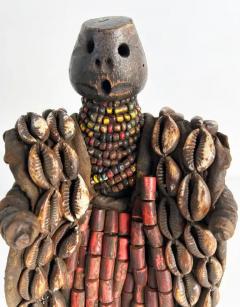 African Yoruba Cowrie Shell Beaded Fertility Doll 20th Century - 4097099