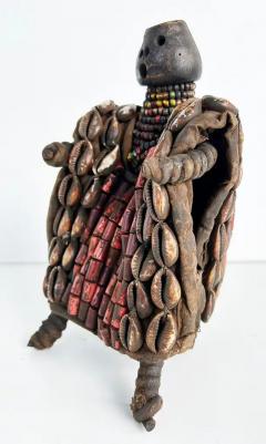 African Yoruba Cowrie Shell Beaded Fertility Doll 20th Century - 4097101