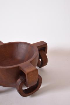 African work large bowl with handles 1970s  - 4684468