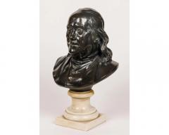 After Jean Antoine Houdon a Bronze Bust of Benjamin Franklin - 3034798