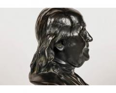 After Jean Antoine Houdon a Bronze Bust of Benjamin Franklin - 3034807