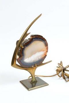 Agate and Brass Fish Lamp - 678323