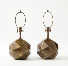 Aged Bronze Geodesic Lamps - 2261524