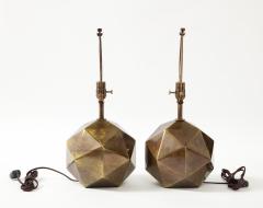 Aged Bronze Geodesic Lamps - 2261526