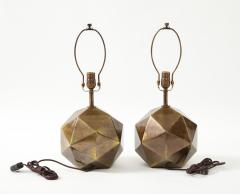 Aged Bronze Geodesic Lamps - 2261527