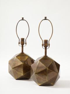 Aged Bronze Geodesic Lamps - 2261528