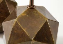 Aged Bronze Geodesic Lamps - 2261531