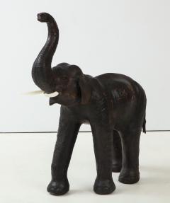 Aged Leather Elephant Statue - 1266756