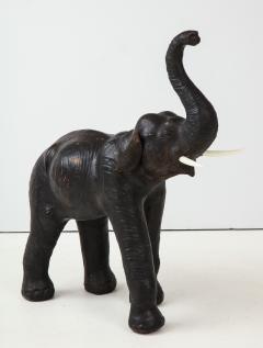 Aged Leather Elephant Statue - 1266758