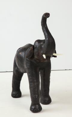 Aged Leather Elephant Statue - 1266761