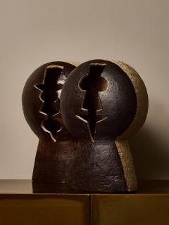Agn s de Bizet Pair of Sculptural Ceramic Table or Wall Lamps by Agn s de Bizet - 4693310