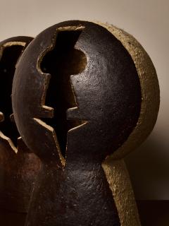 Agn s de Bizet Pair of Sculptural Ceramic Table or Wall Lamps by Agn s de Bizet - 4693510
