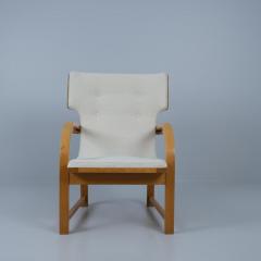 Aino Aalto Exceptionally Rare Aino Aalto Chair Model 3920 Birch White Wool Artek 1940s - 4737703