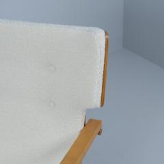 Aino Aalto Exceptionally Rare Aino Aalto Chair Model 3920 Birch White Wool Artek 1940s - 4737710