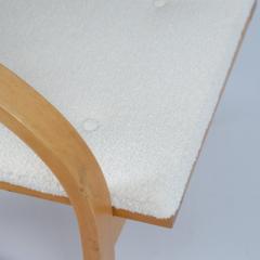 Aino Aalto Exceptionally Rare Aino Aalto Chair Model 3920 Birch White Wool Artek 1940s - 4737711